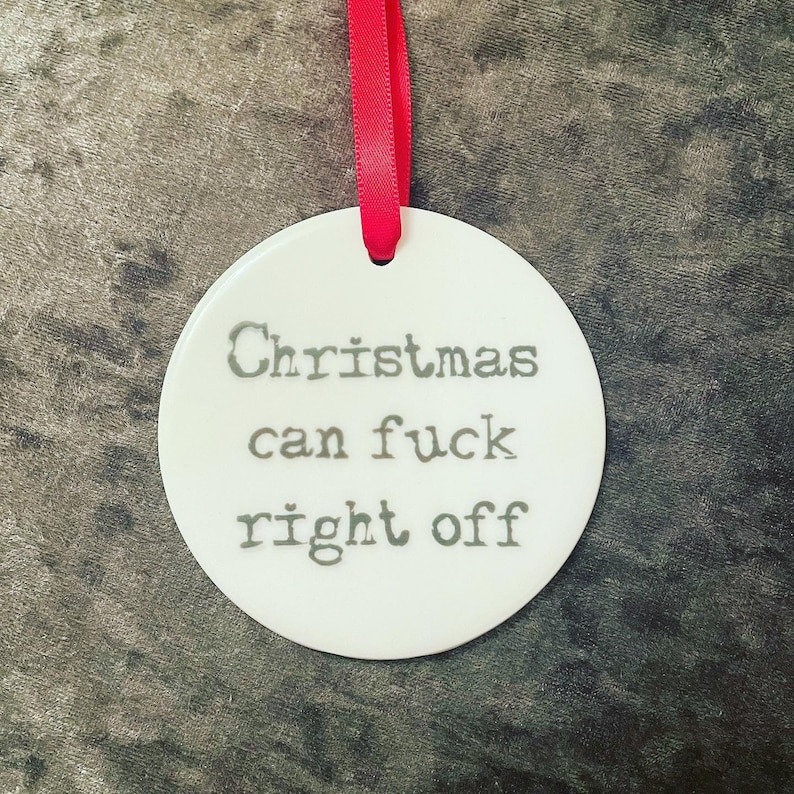 Funny Adult Rude Christmas Tree Ornament