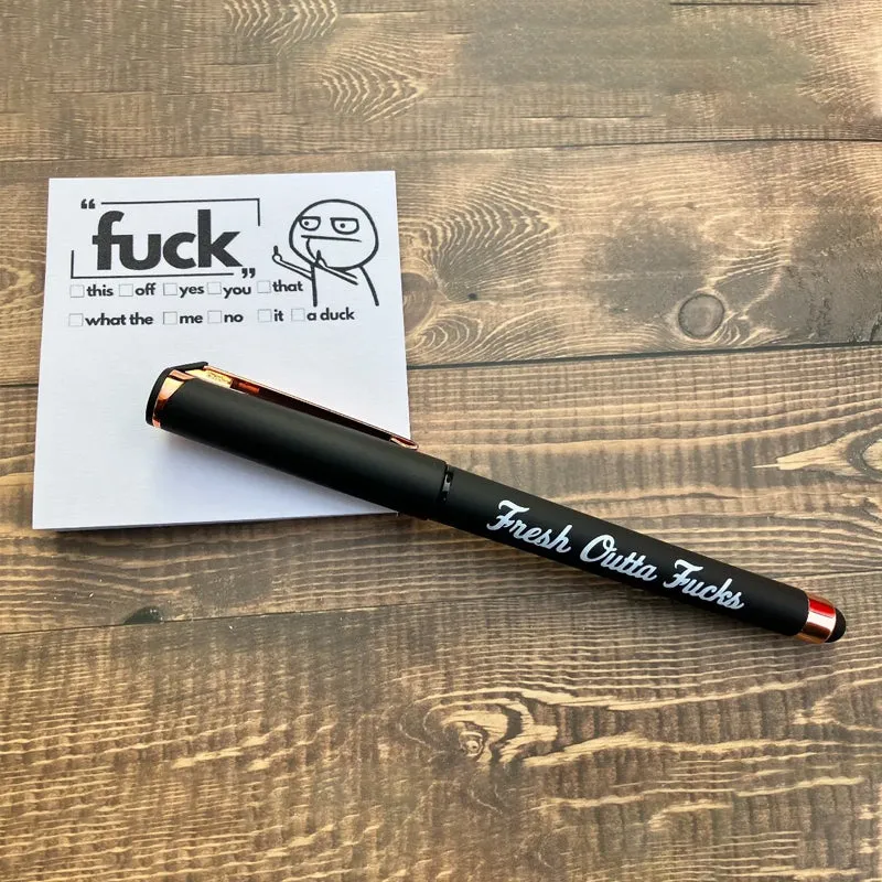 💝2023 CHRISTMAS GIFT - Fresh Outta Fucks Pad and Pen