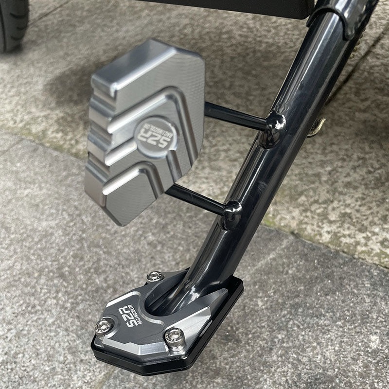 Motorcycle support frame stainless steel alloy foot pads