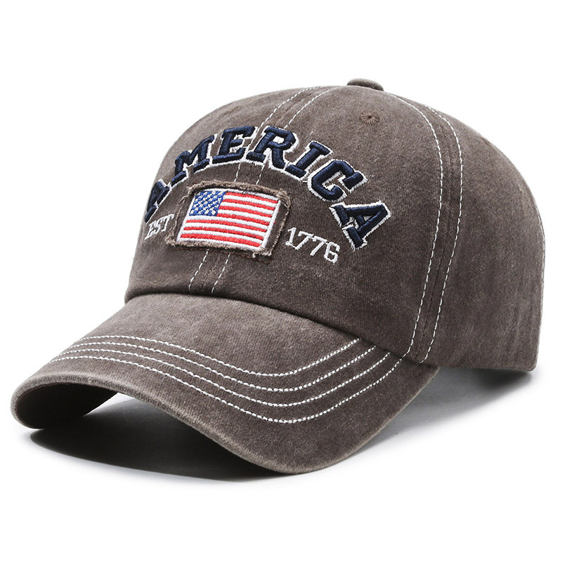 AMERICA EST. 1776" Patriotic Embroidered Denim Cap – A Tribute to Freedom