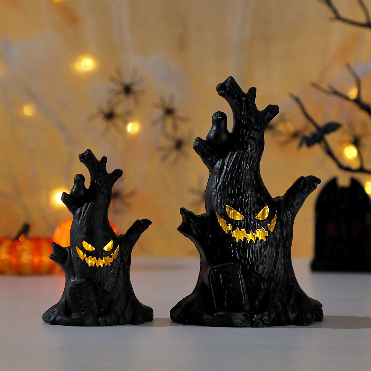 Halloween Ghost Stump Light Ornament
