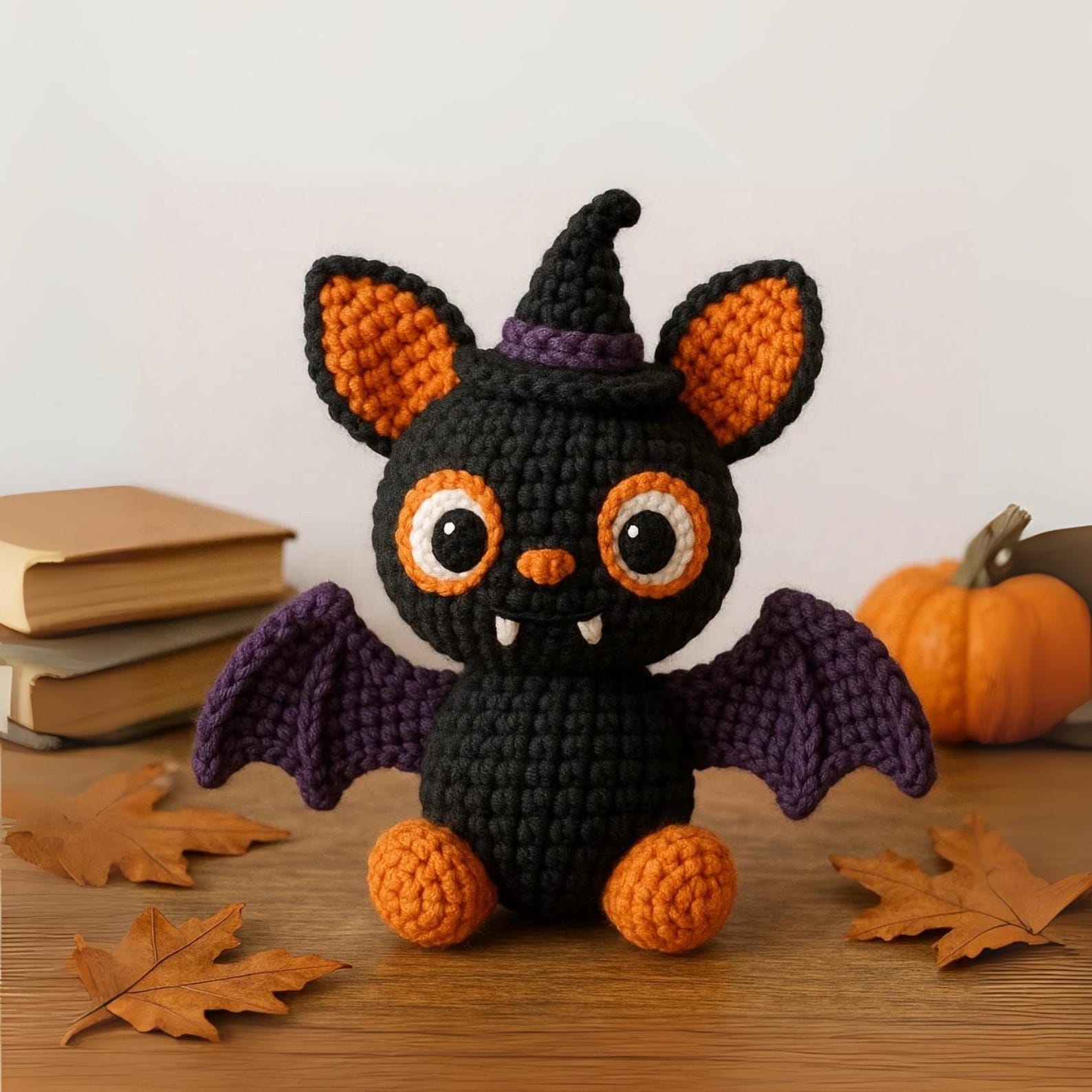 Handmade Halloween Bat Crochet Plush