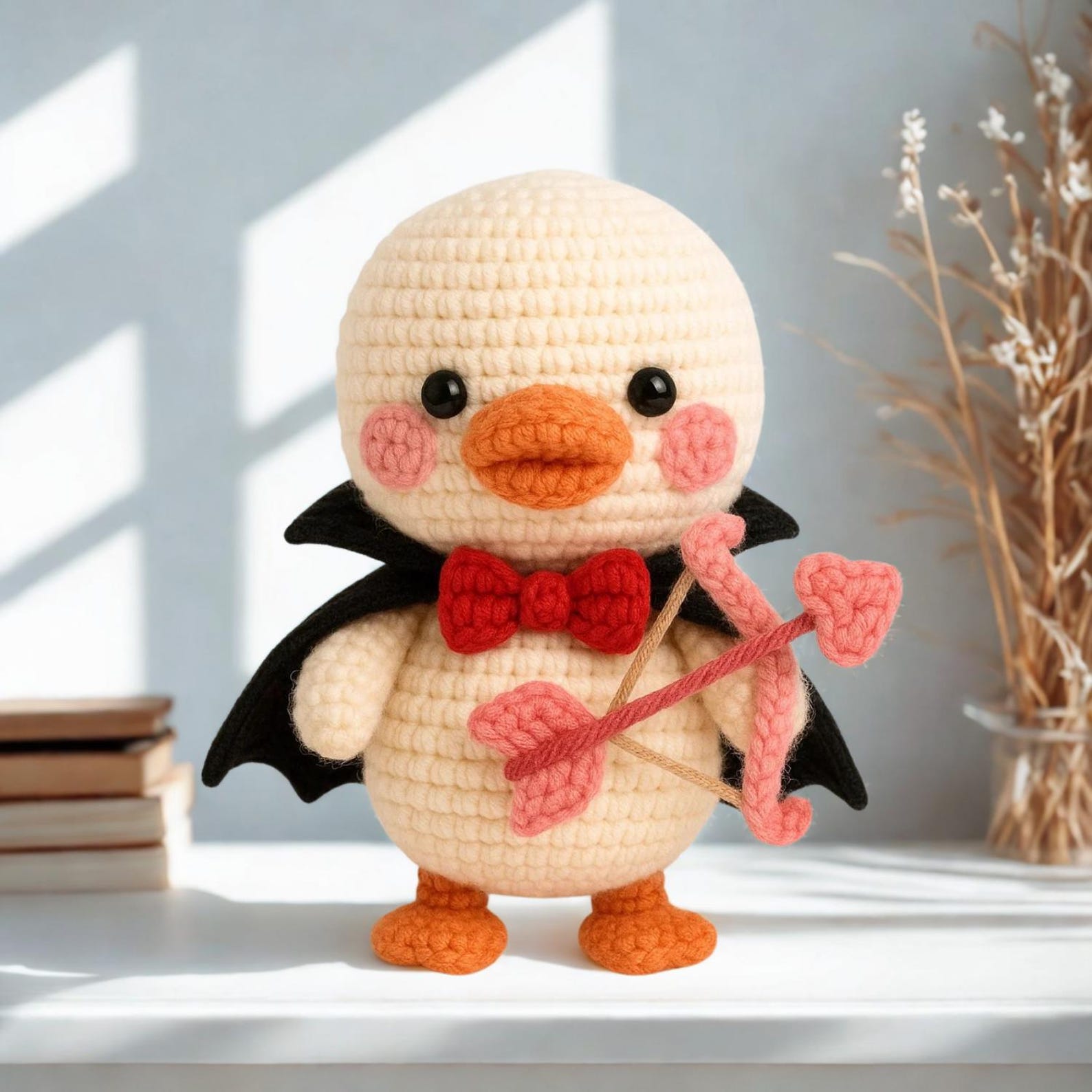 Crochet Vampire Cupid Duck Plush