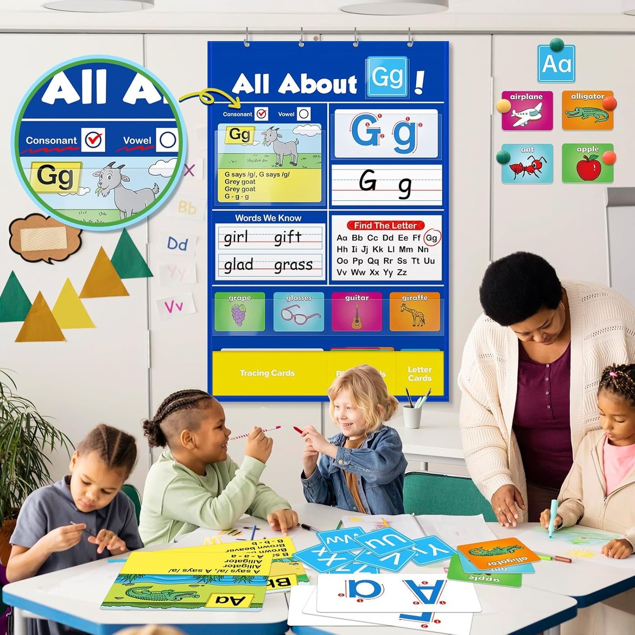 🔥LAST DAY 50% OFF 📚Alphabet Learning Pocket Chart⭐