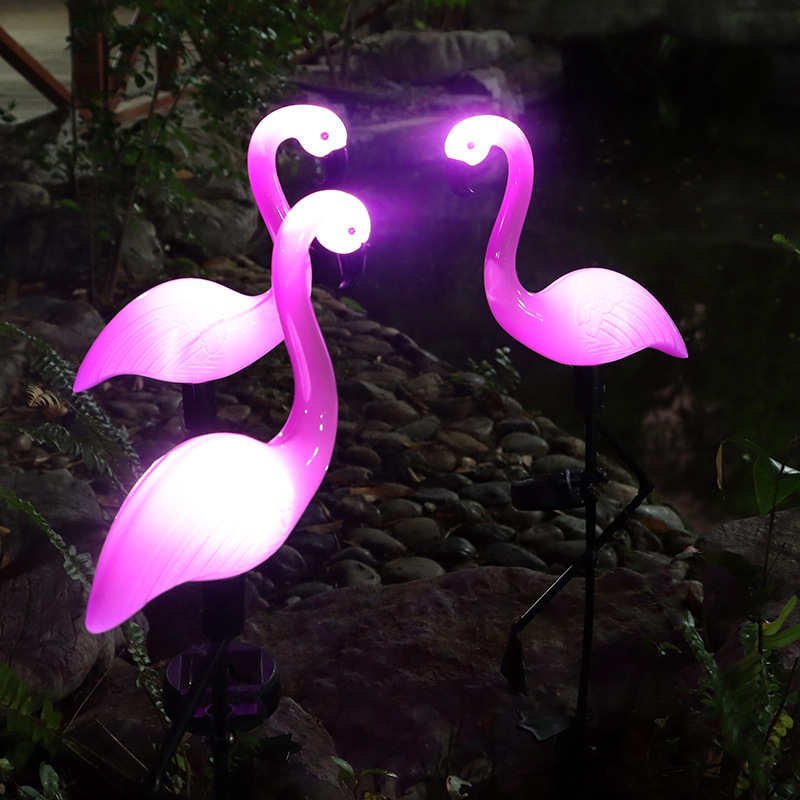 Pink Flamingo-Solar Floor Lamp