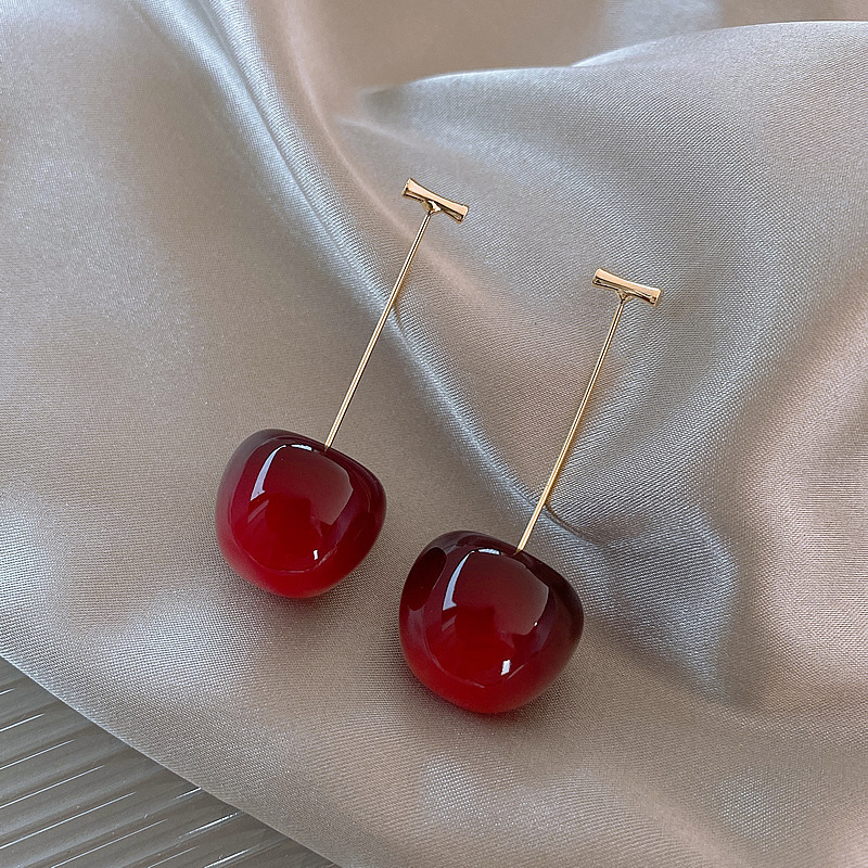 🍒 Playful Cherry Drop Earrings - Sweeten Your Look Instantly! 