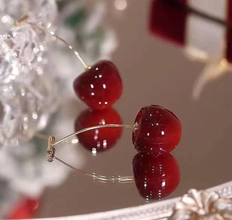 🍒 Playful Cherry Drop Earrings - Sweeten Your Look Instantly! 