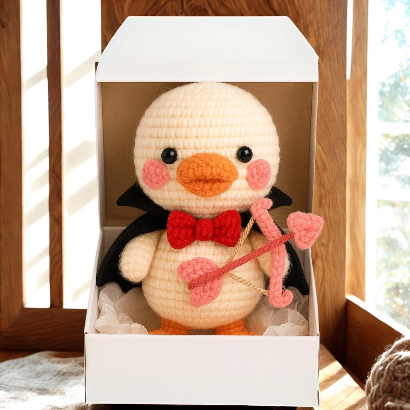 Crochet Vampire Cupid Duck Plush
