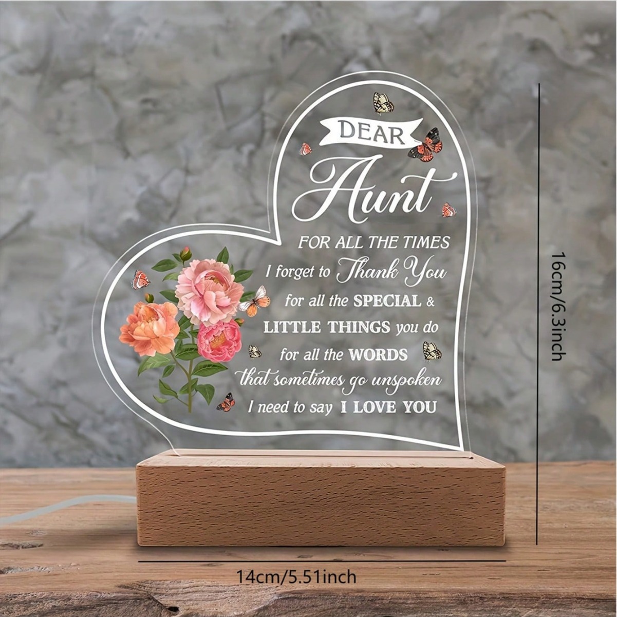 Acrylic Nightlight Gift - Show Love to Your Families and Friends