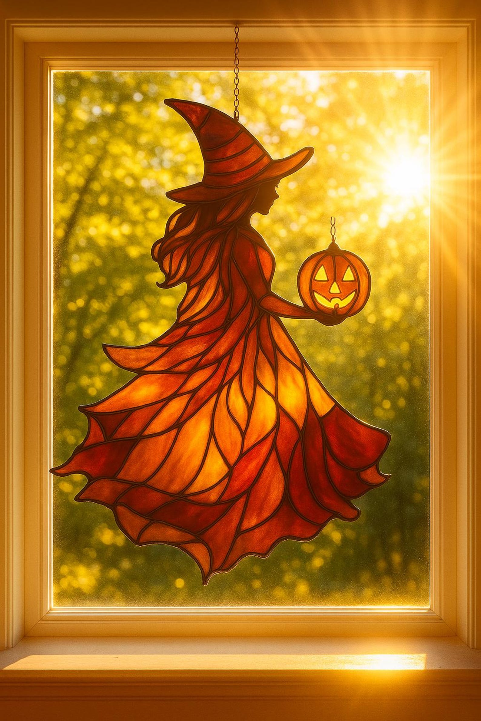🎃🧙‍♀️Halloween Witch Acrylic Suncatcher Ornament