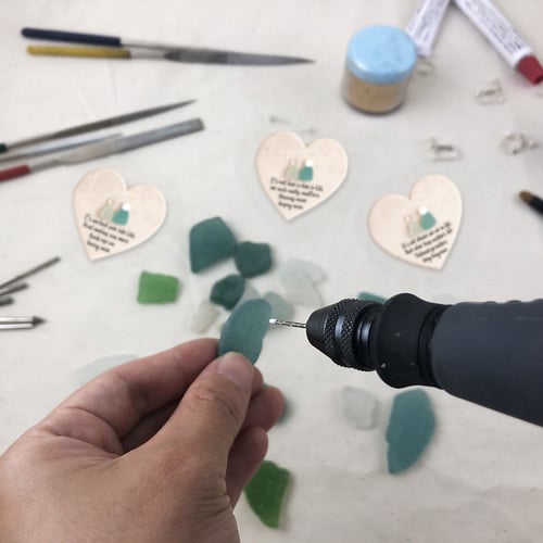 Heart-Shaped Sea Glass Friendship Decor🌊✨ Shaped by Nature & Crafted by Hand💝