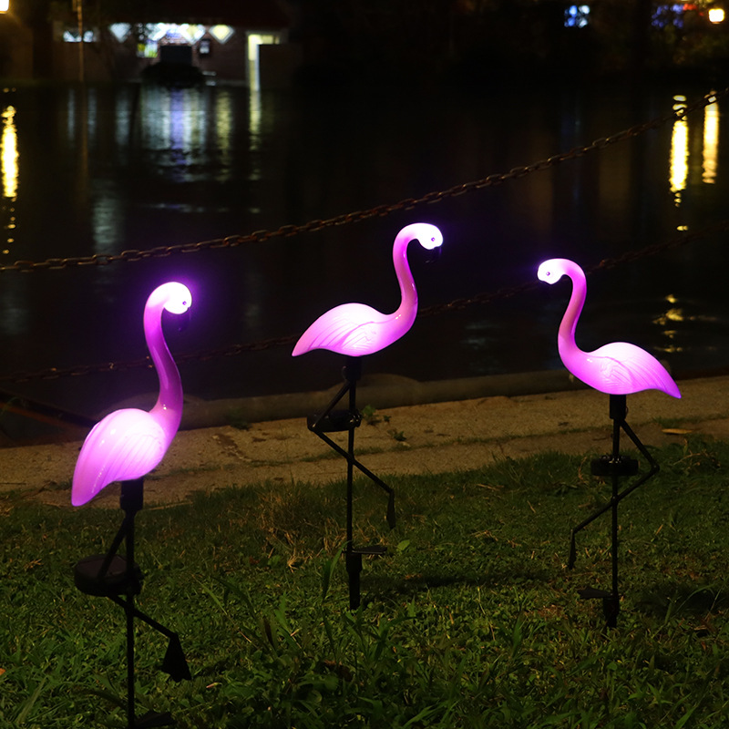 Pink Flamingo-Solar Floor Lamp