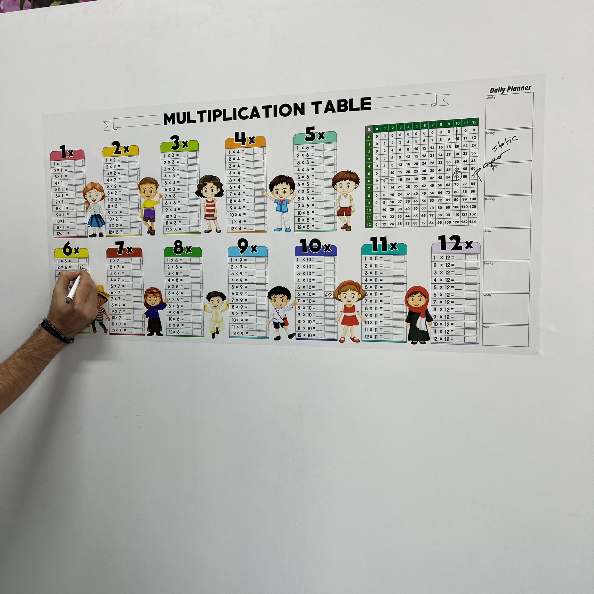 Educational Dry Erase Color Multiplication For Kids