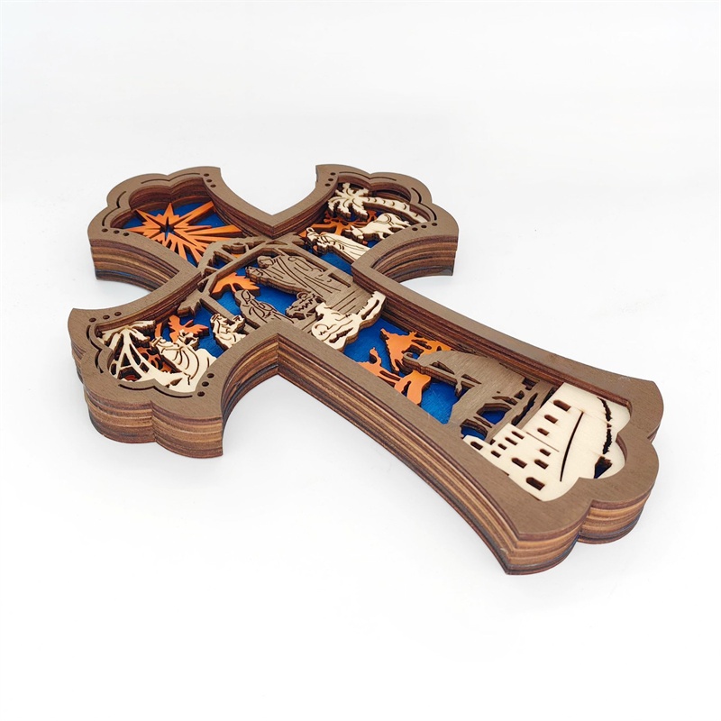 ✝︎ Handcrafted Wooden Cross Decor - Bless Your Space with Color