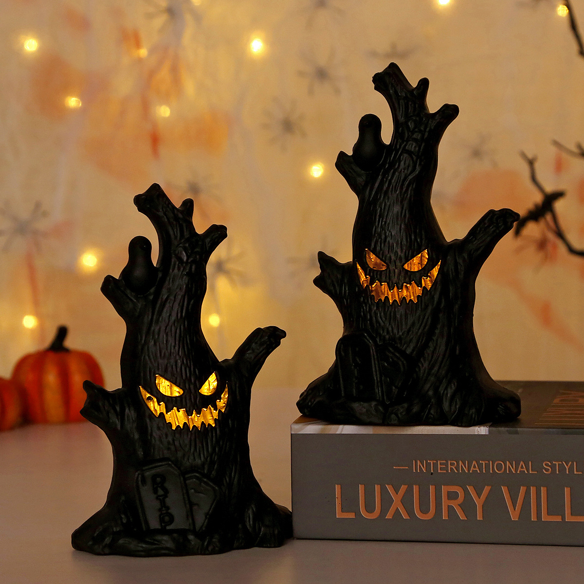 Halloween Ghost Stump Light Ornament