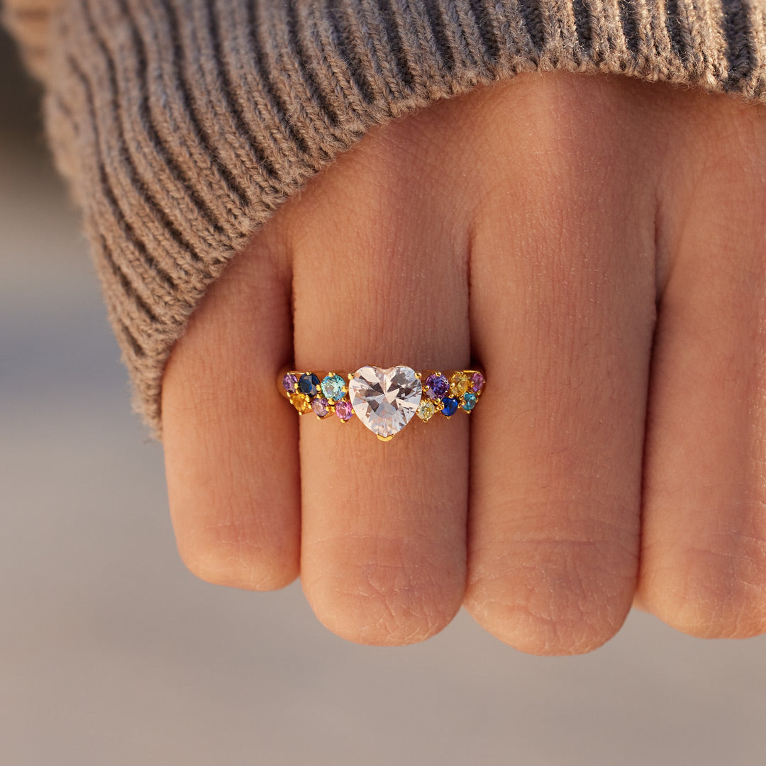 It's Okay Heart Diamond Ring