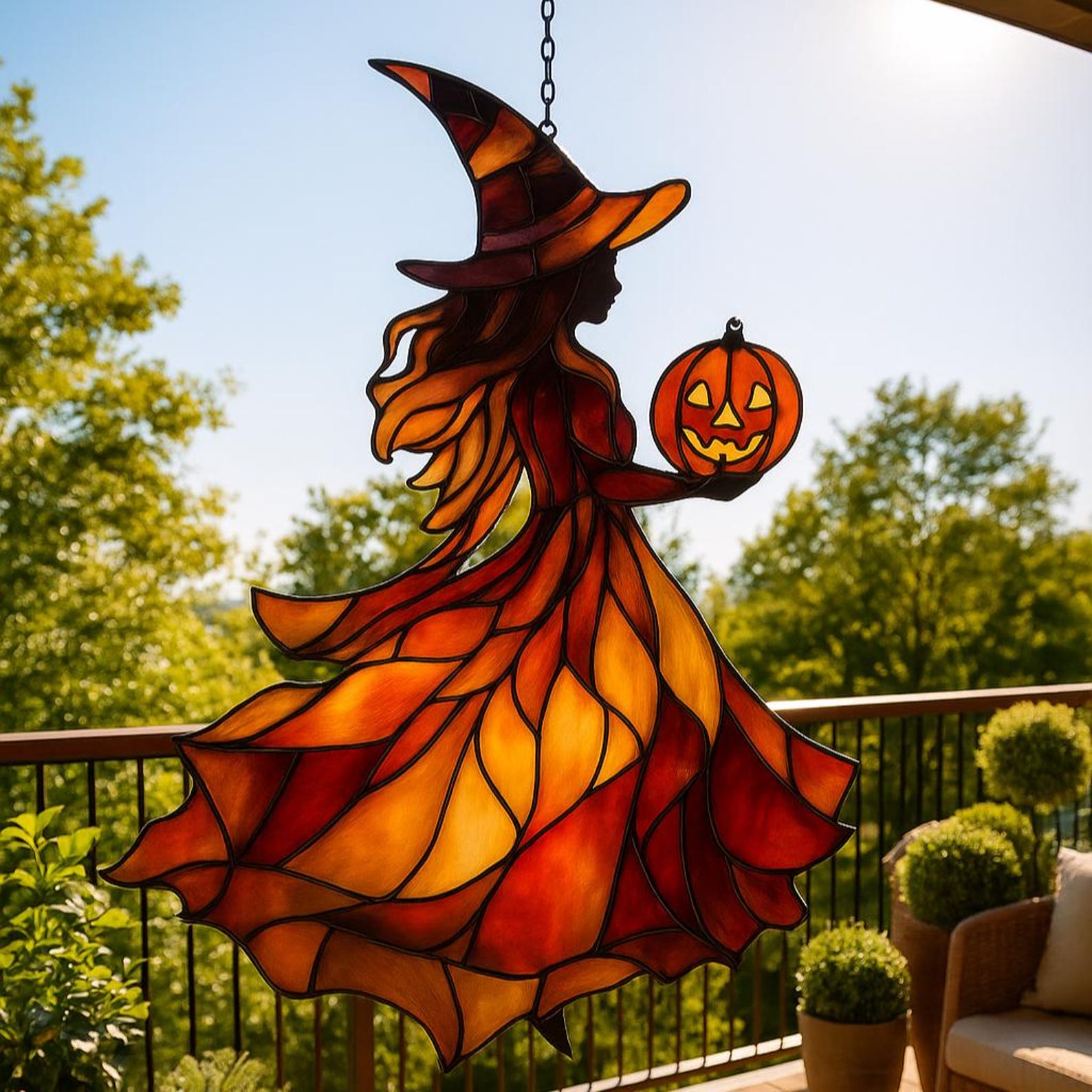 🎃🧙‍♀️Halloween Witch Acrylic Suncatcher Ornament