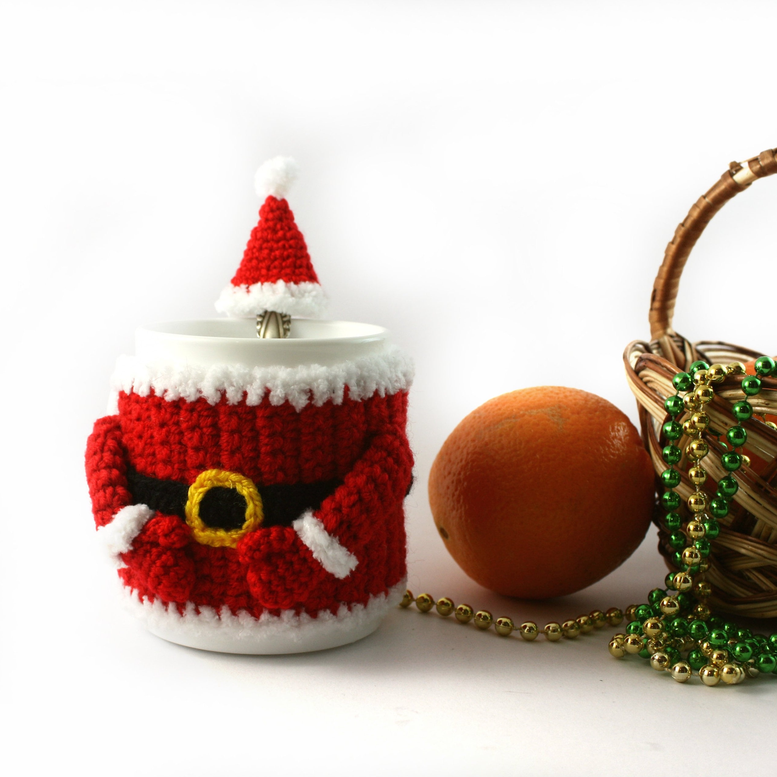 🎅Handmade Santa Claus Crochet Mug Cozy