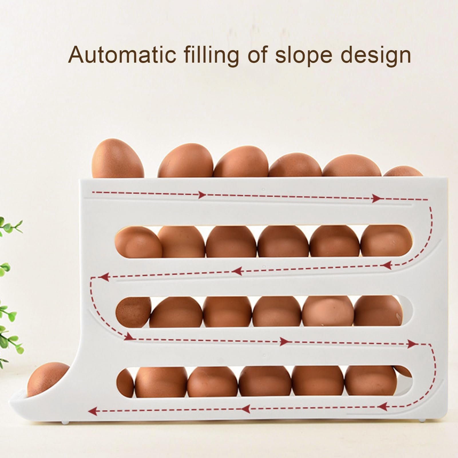 Egg Holder for Fridge-Eggs Dispenser Auto Rolling