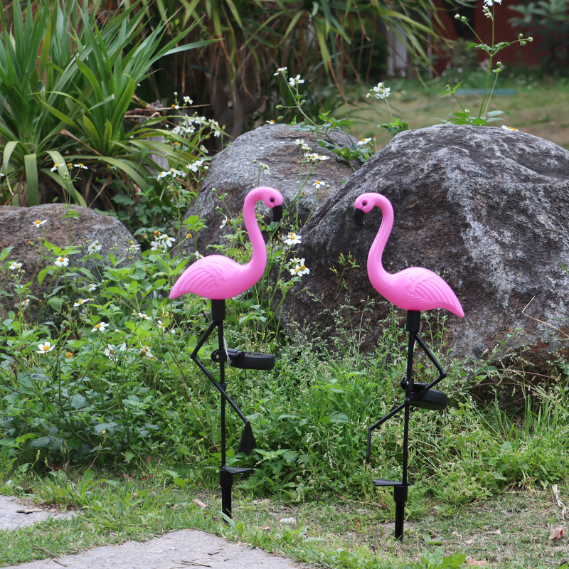 Pink Flamingo-Solar Floor Lamp