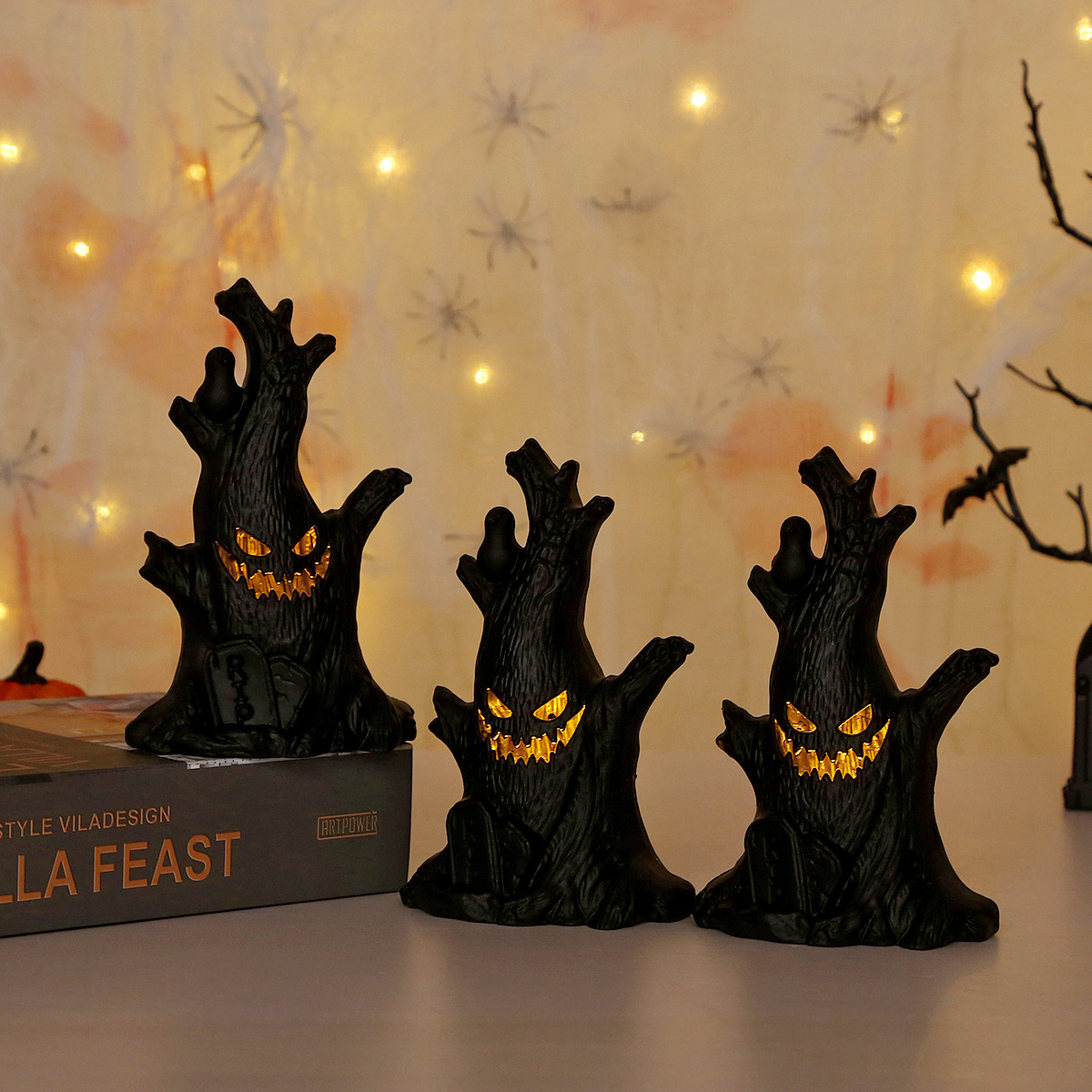 Halloween Ghost Stump Light Ornament
