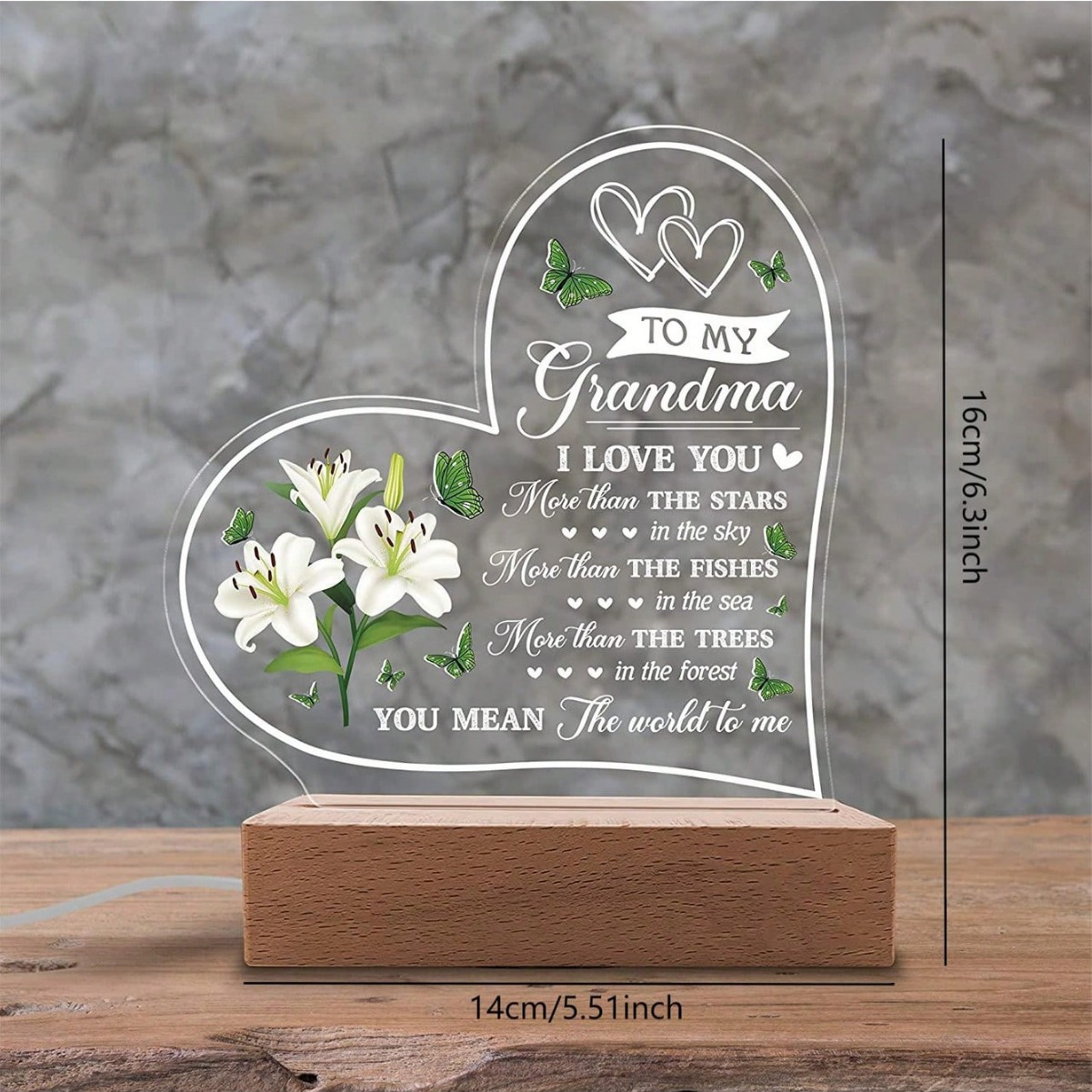 Acrylic Nightlight Gift - Show Love to Your Families and Friends