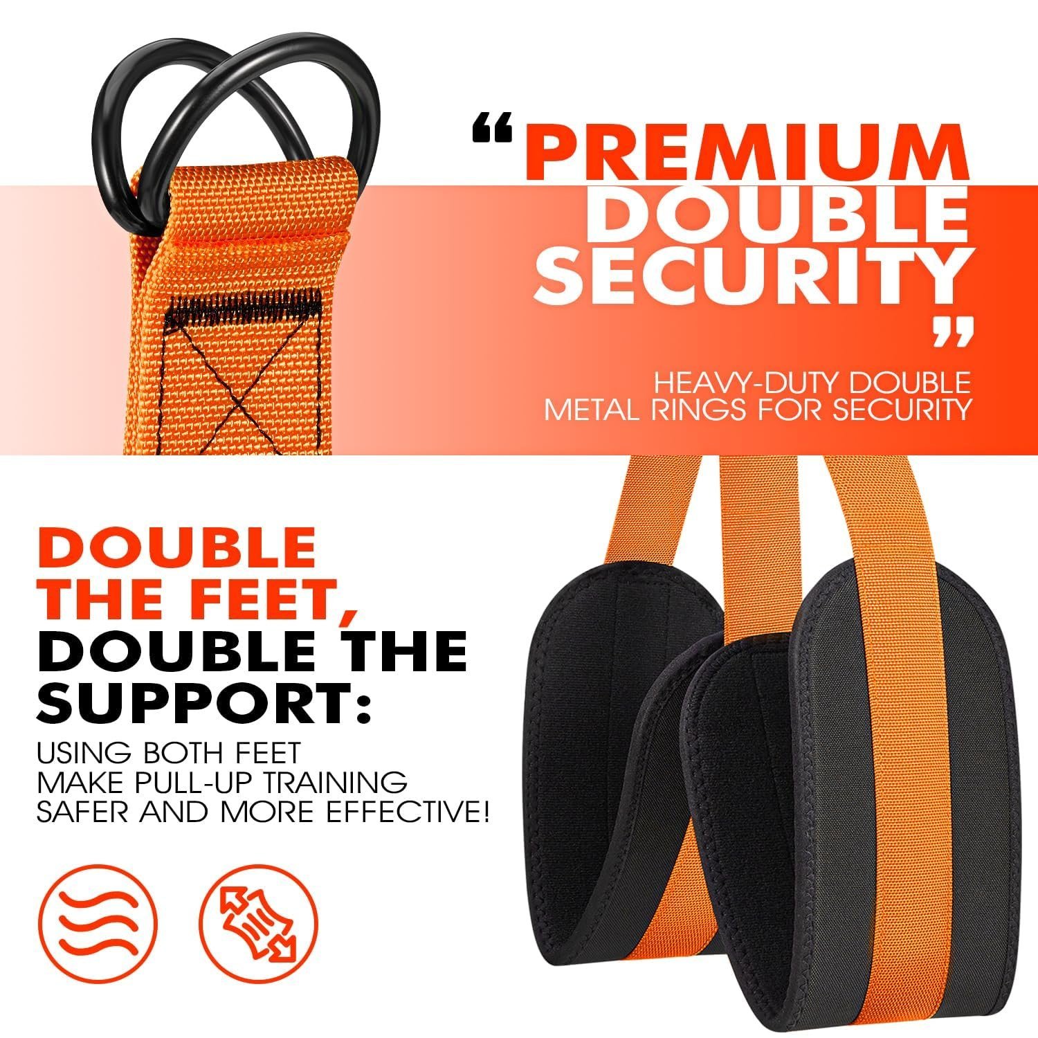 🔥Heavy-duty Pull Up Workout Band（Load capacity: 50 lbs）