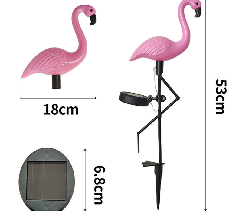 Pink Flamingo-Solar Floor Lamp