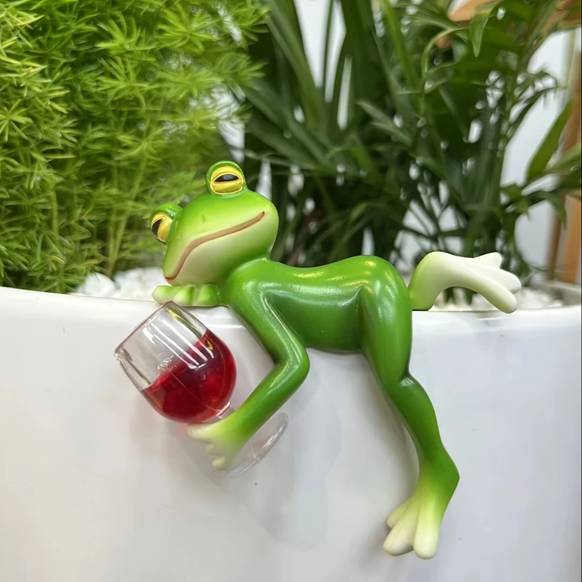 🐸 Frog Flower Pot Hanger Ornament🍷