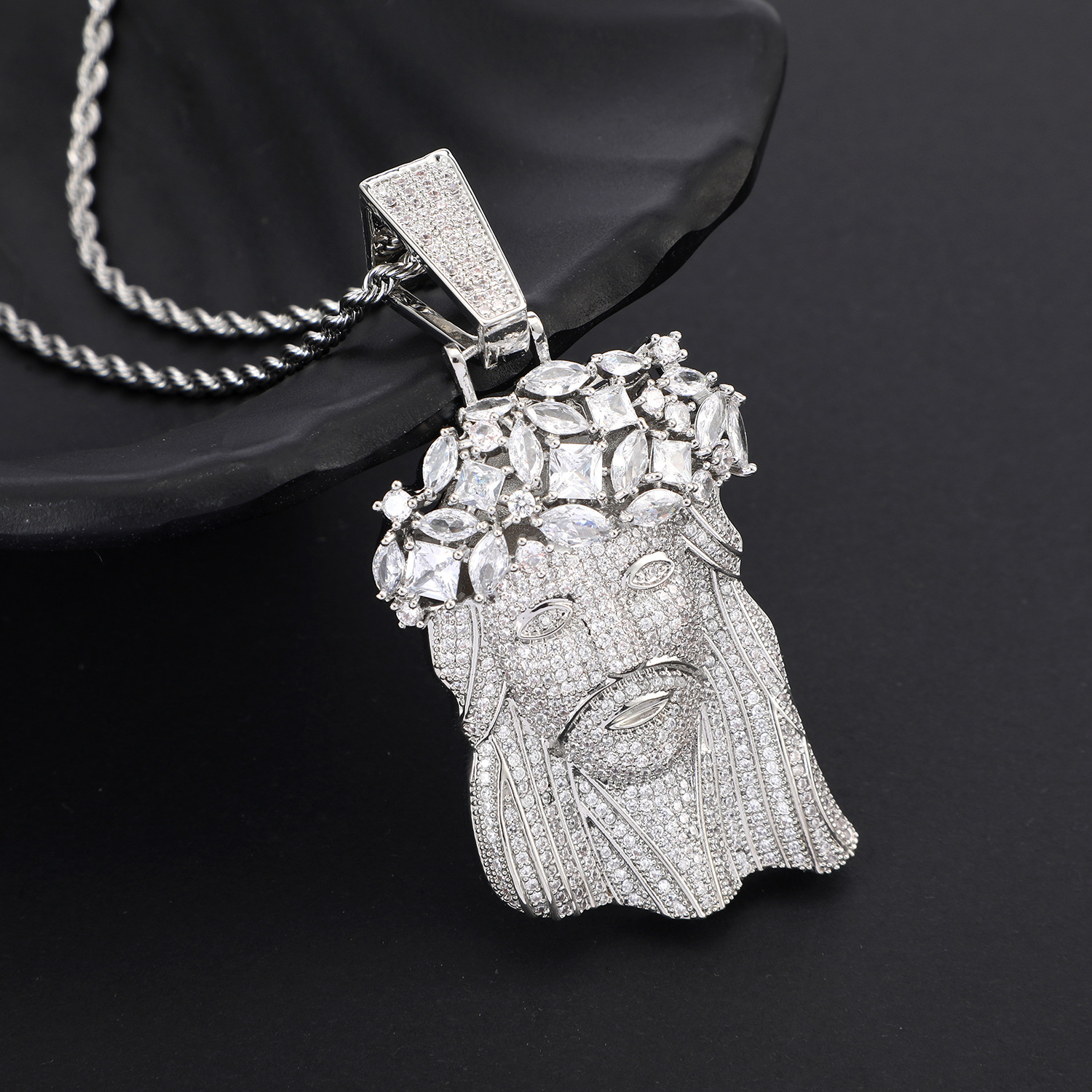 ✨ Divine Light Jesus Necklace: Where Faith Meets Bling