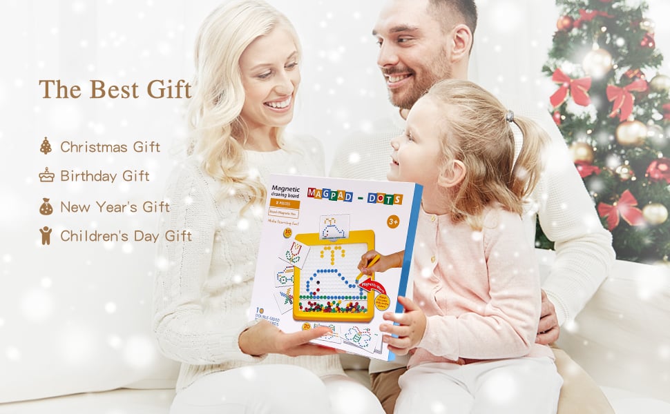 Montessori board with magnetic dots