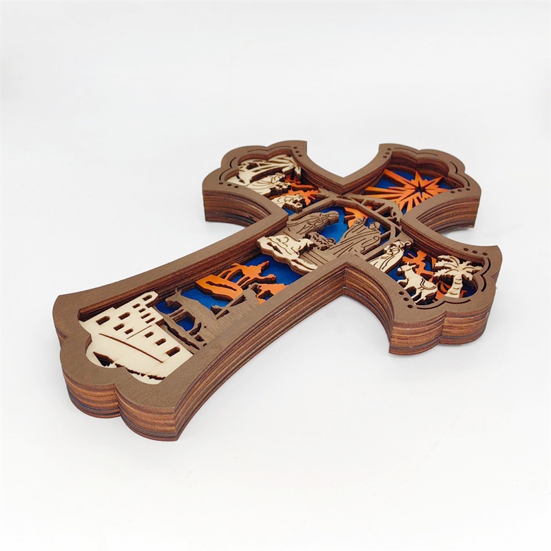 ✝︎ Handcrafted Wooden Cross Decor - Bless Your Space with Color