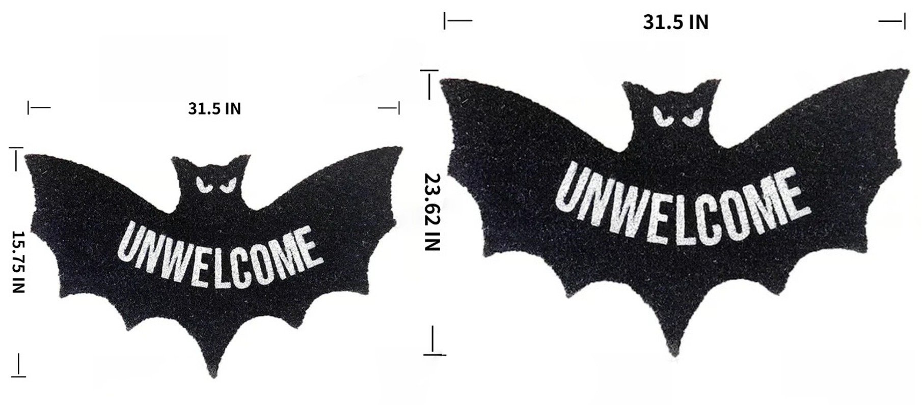 🔥Early Halloween Sale 49% OFF🦇 "Unwelcome" Bat Shaped Coir Mat