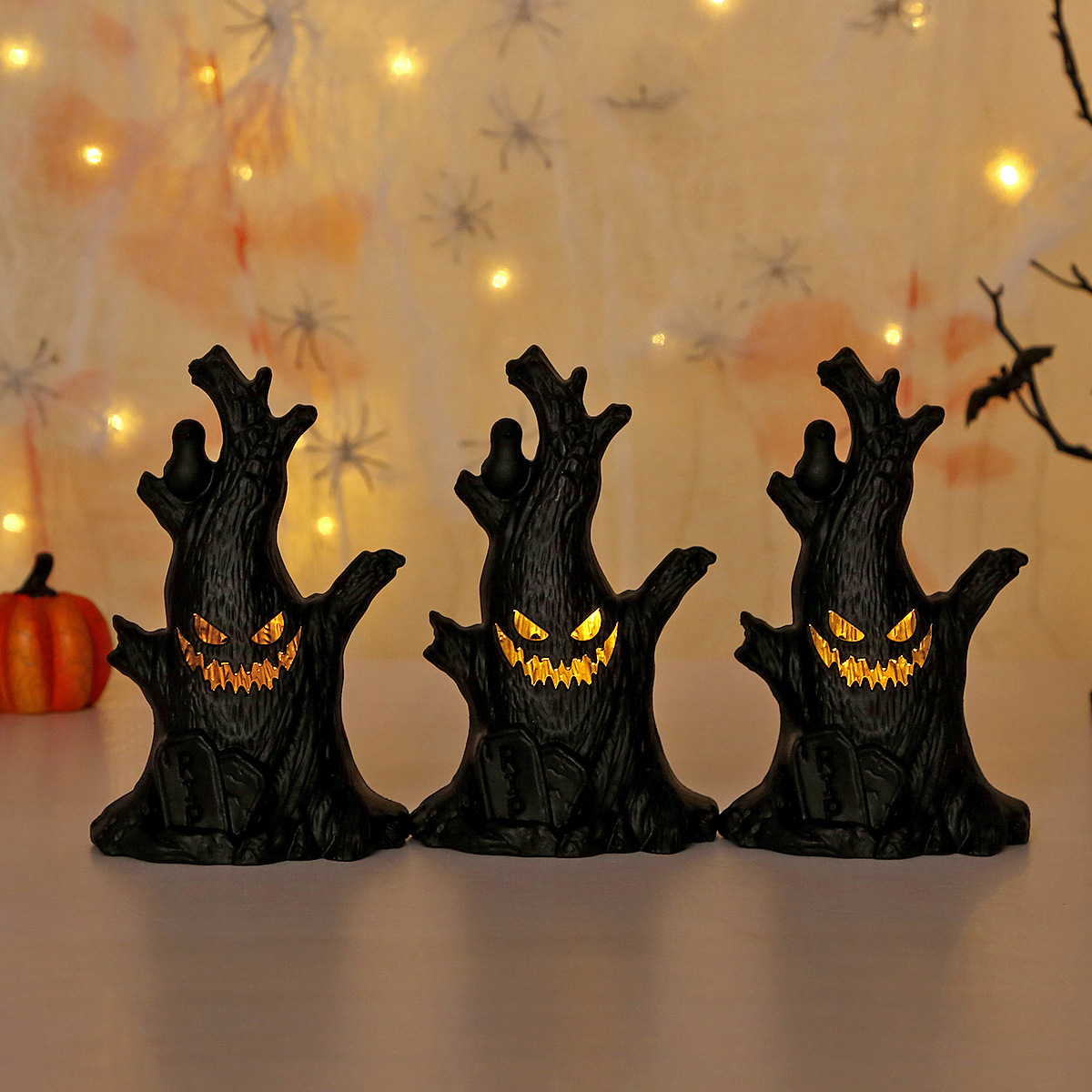 Halloween Ghost Stump Light Ornament