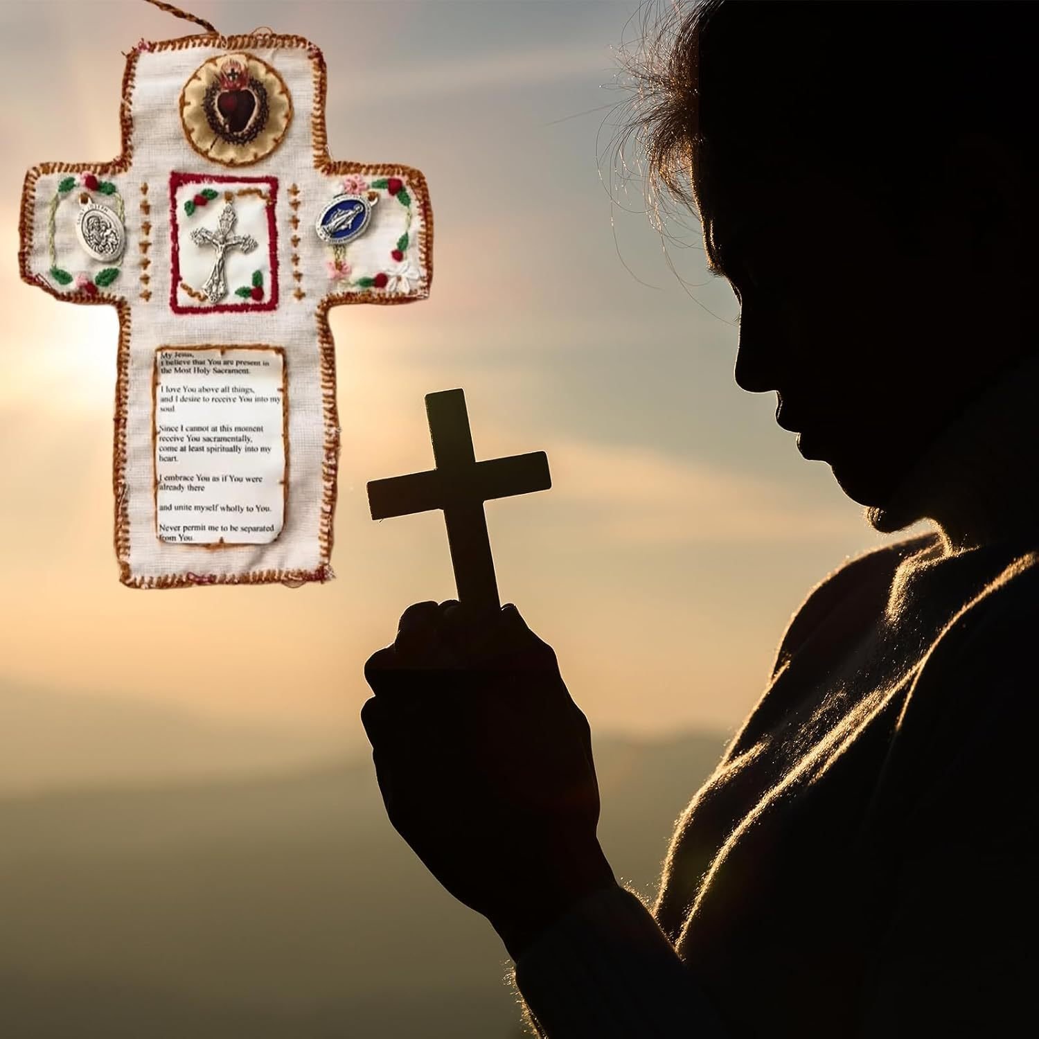 ✝️Pocket Shrine with Silver Cross Included Inside