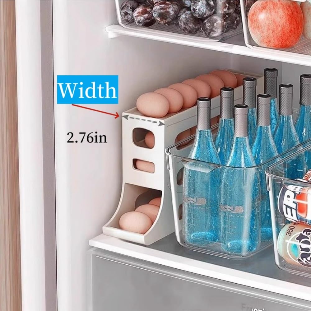 Egg Holder for Fridge-Eggs Dispenser Auto Rolling
