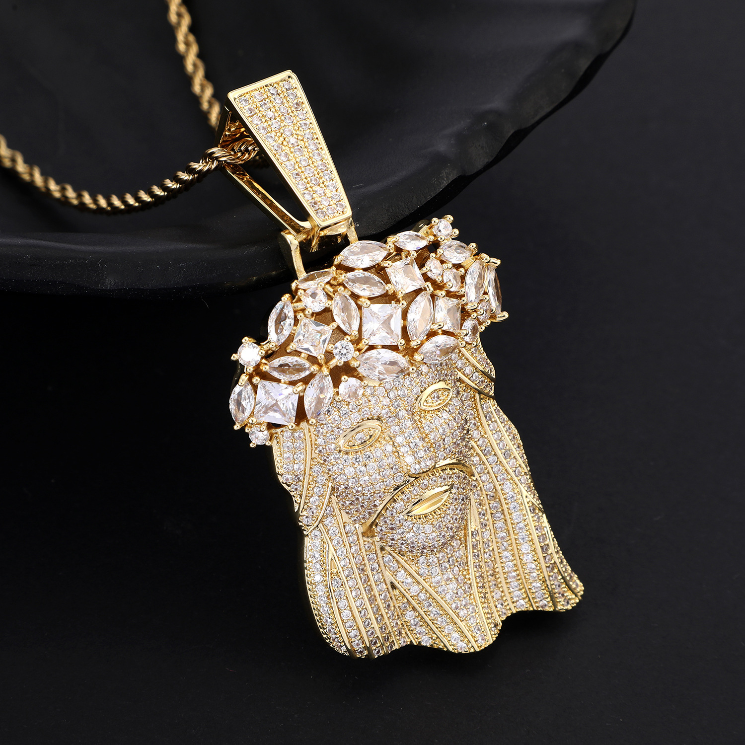 ✨ Divine Light Jesus Necklace: Where Faith Meets Bling