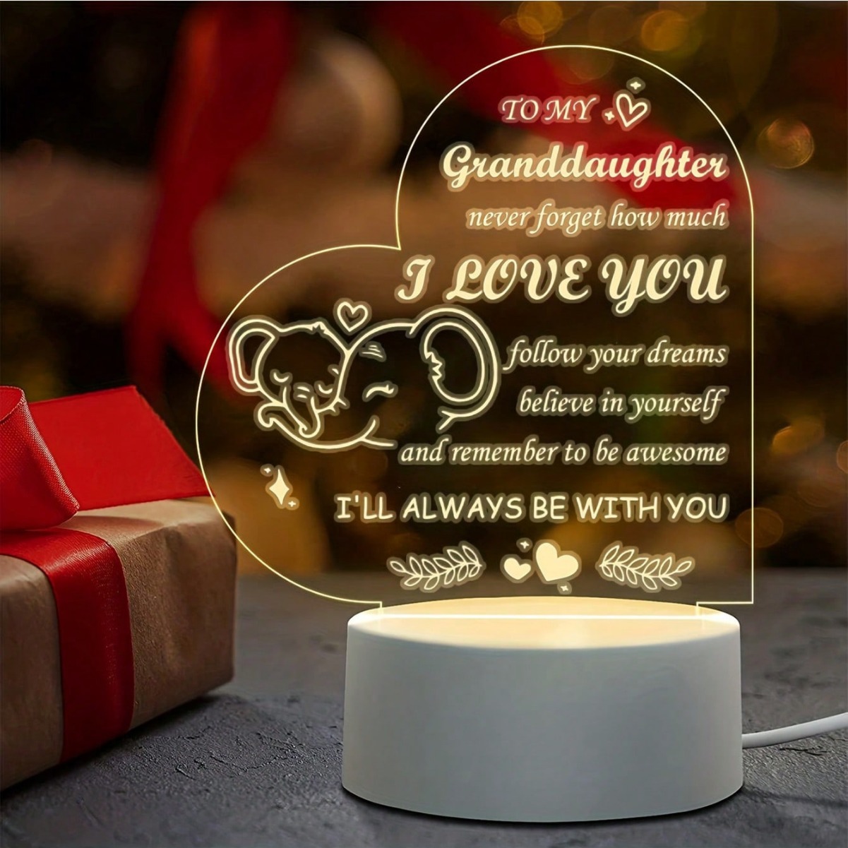 Acrylic Nightlight Gift - Show Love to Your Families and Friends