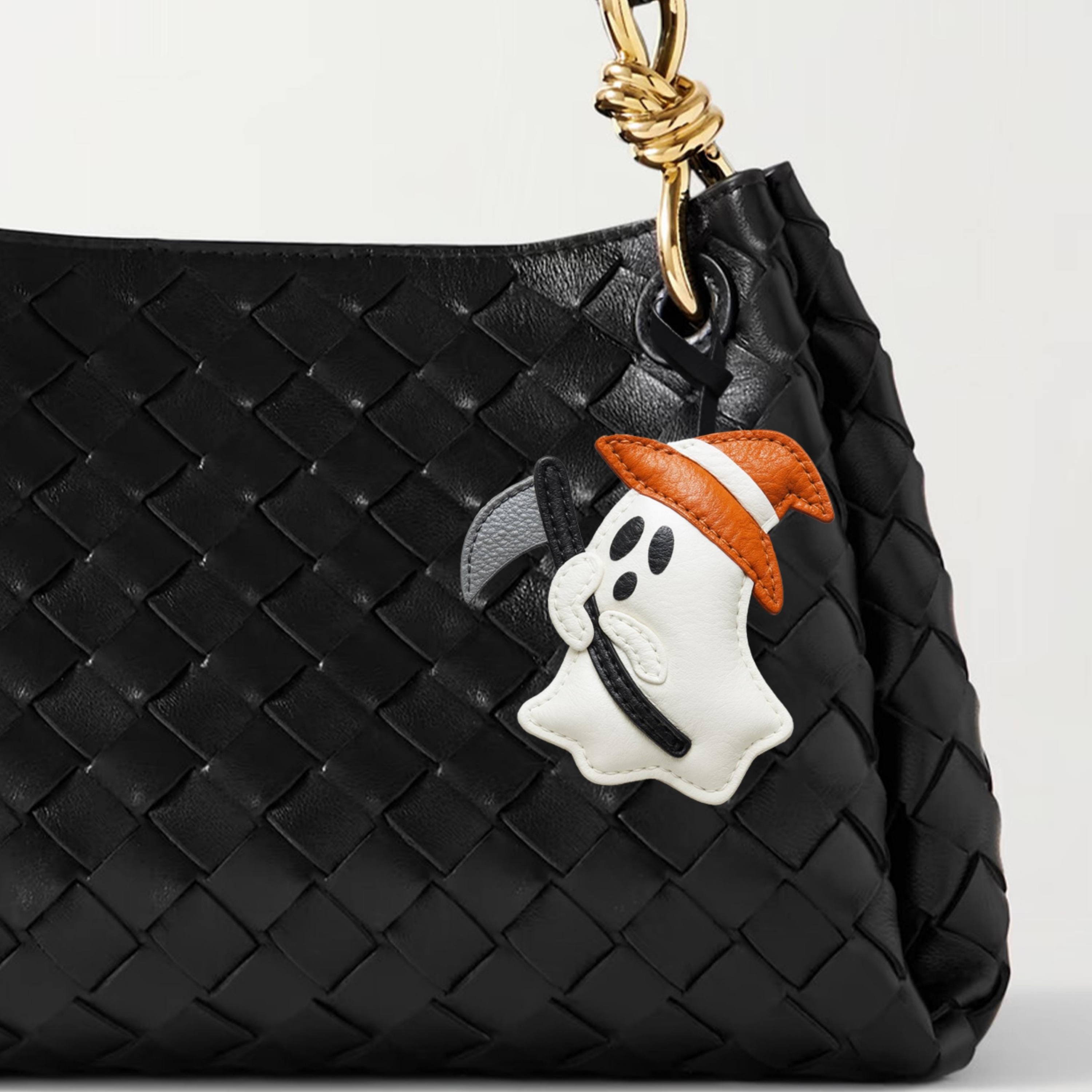 Handcrafted Leather Ghost Bag Charm