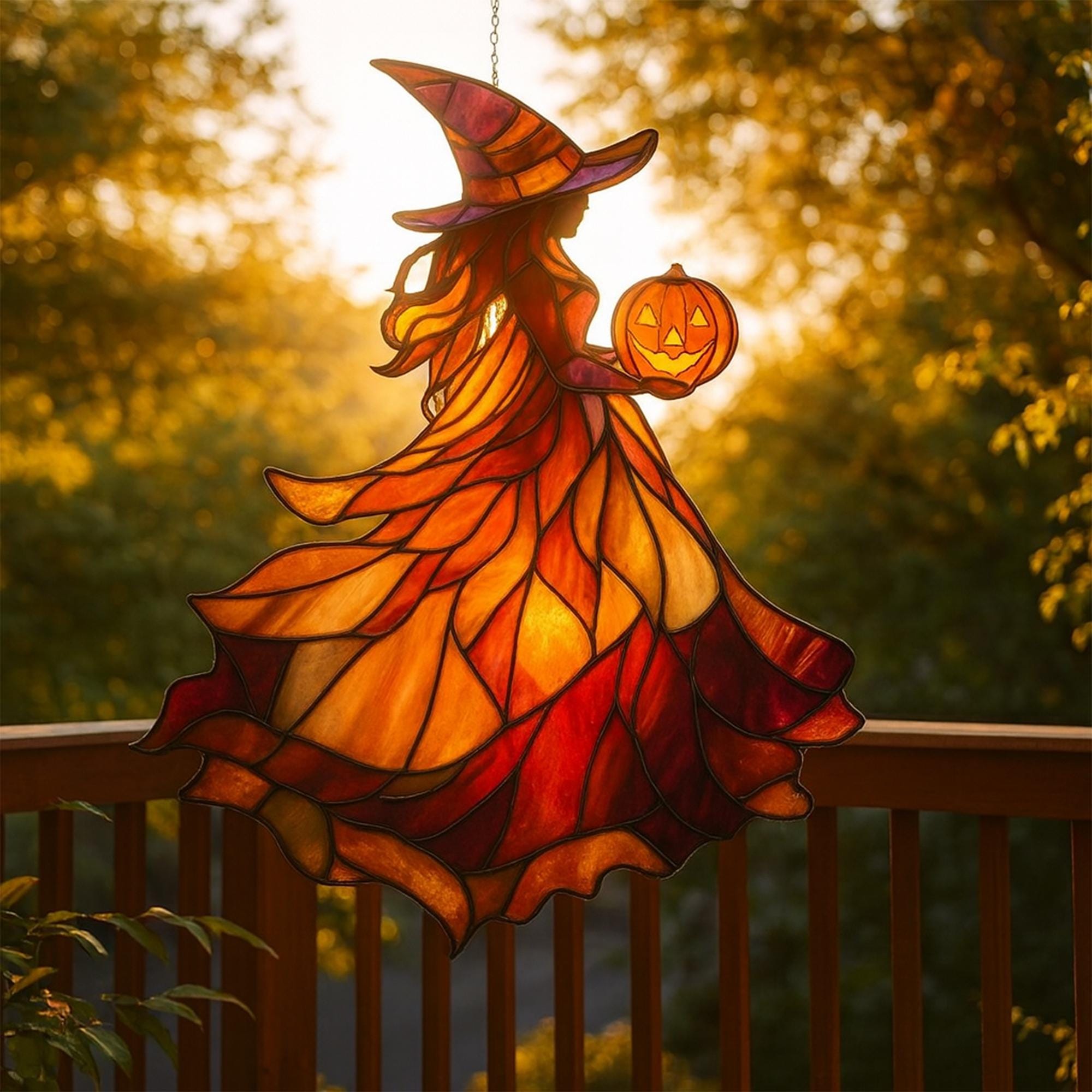 🎃🧙‍♀️Halloween Witch Acrylic Suncatcher Ornament