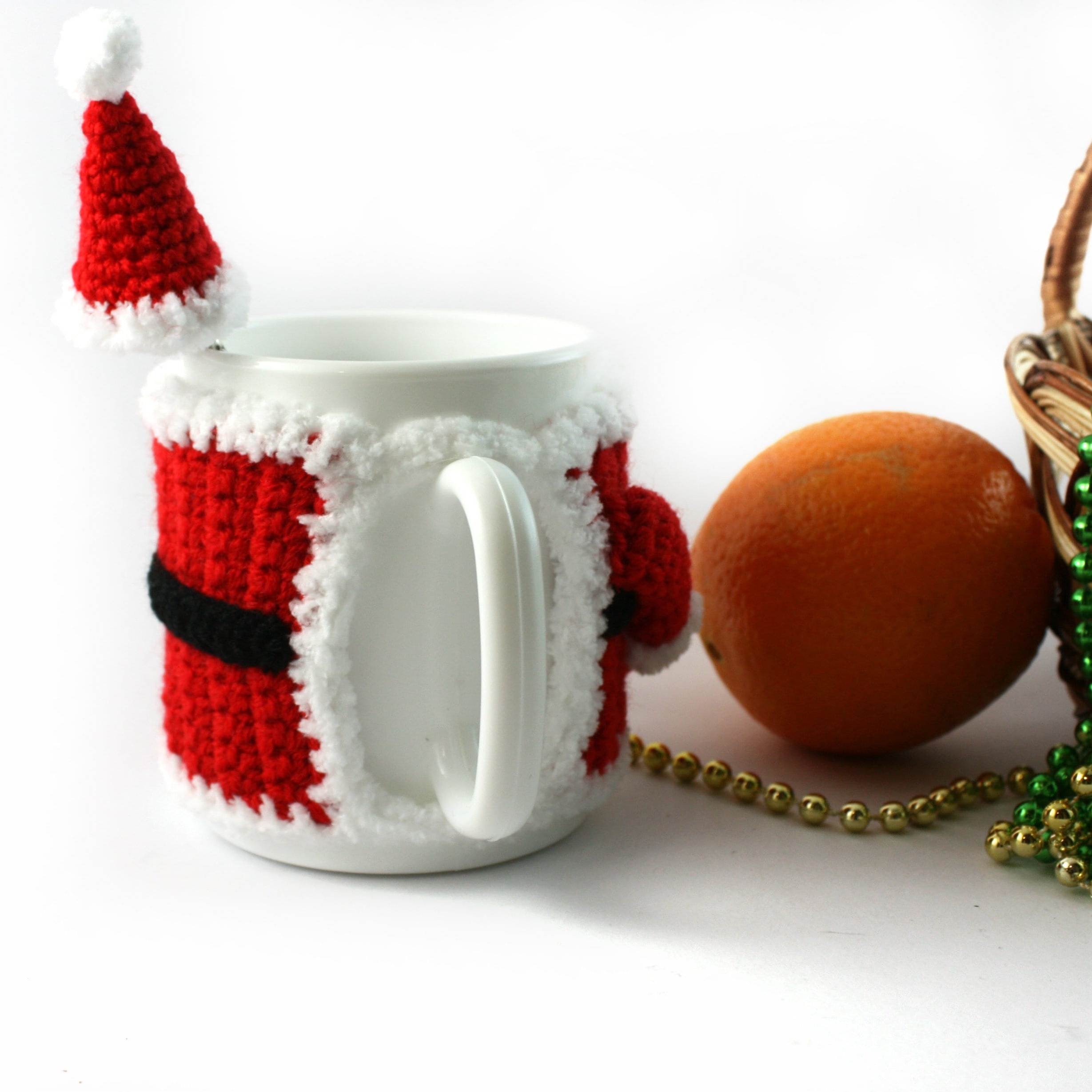 🎅Handmade Santa Claus Crochet Mug Cozy