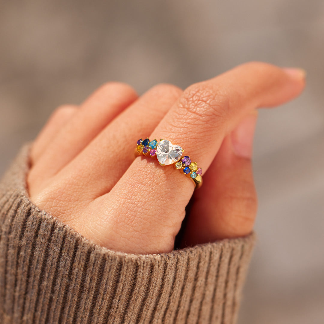 It's Okay Heart Diamond Ring