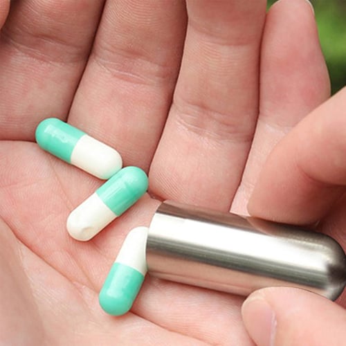 Stainless Steel Pill Box-In Case of Unexpected Situation