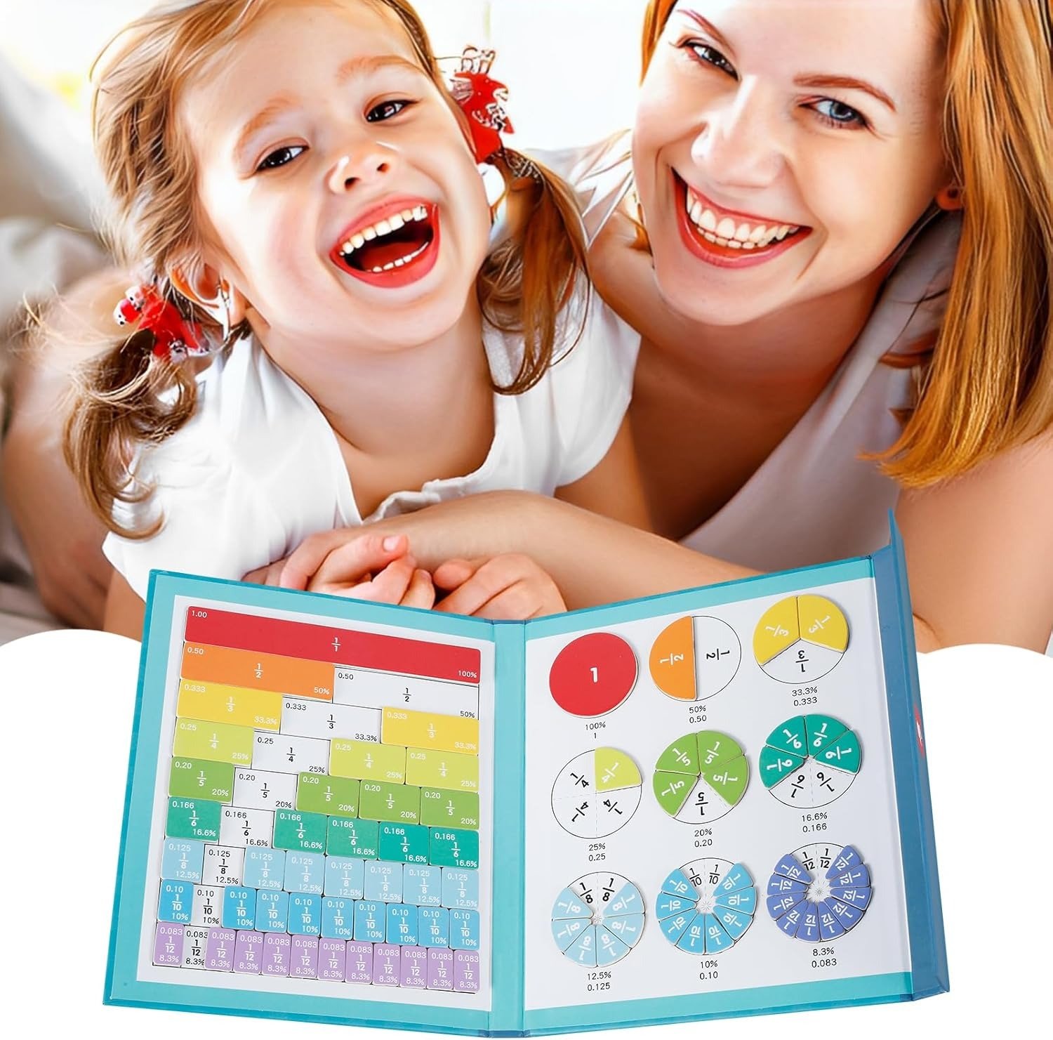 🔥Last Day 48% OFF-⭐Montessori Magnetic Book Fraction Puzzle For Children