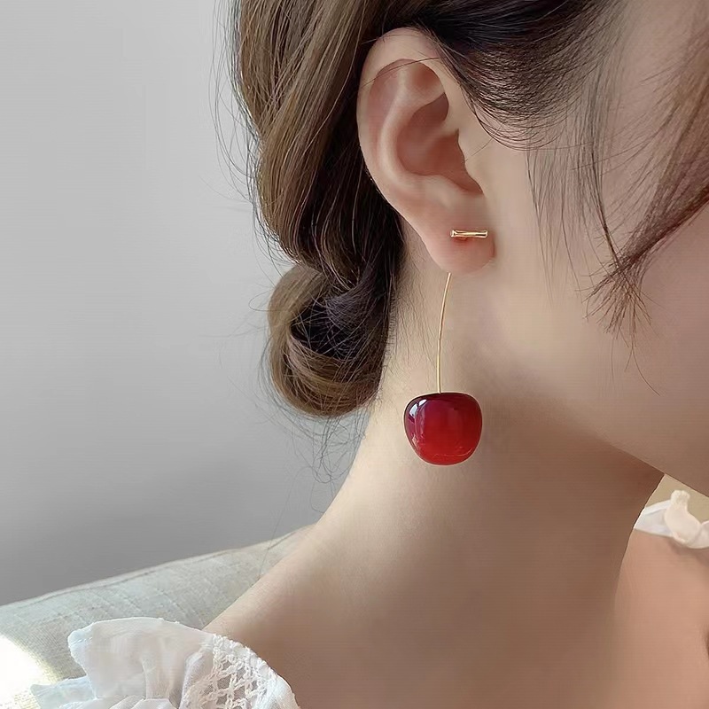 🍒 Playful Cherry Drop Earrings - Sweeten Your Look Instantly! 