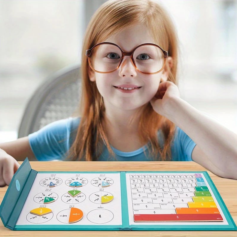 🔥Last Day 48% OFF-⭐Montessori Magnetic Book Fraction Puzzle For Children
