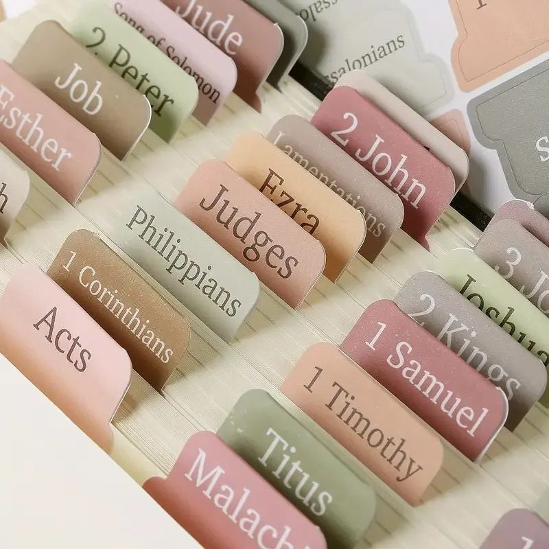 📓Bible Sticky Index Tabs ( 1 Set 5 PCS )
