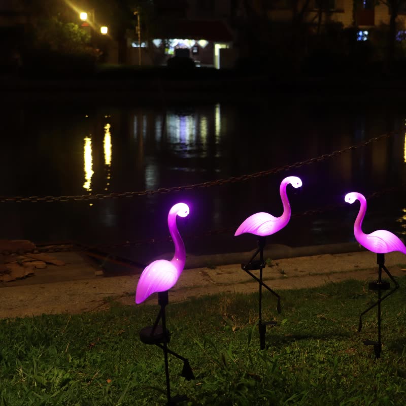 Pink Flamingo-Solar Floor Lamp