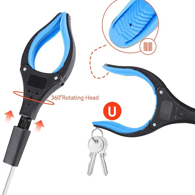 Foldable Grabber With 360° Swivel Clip