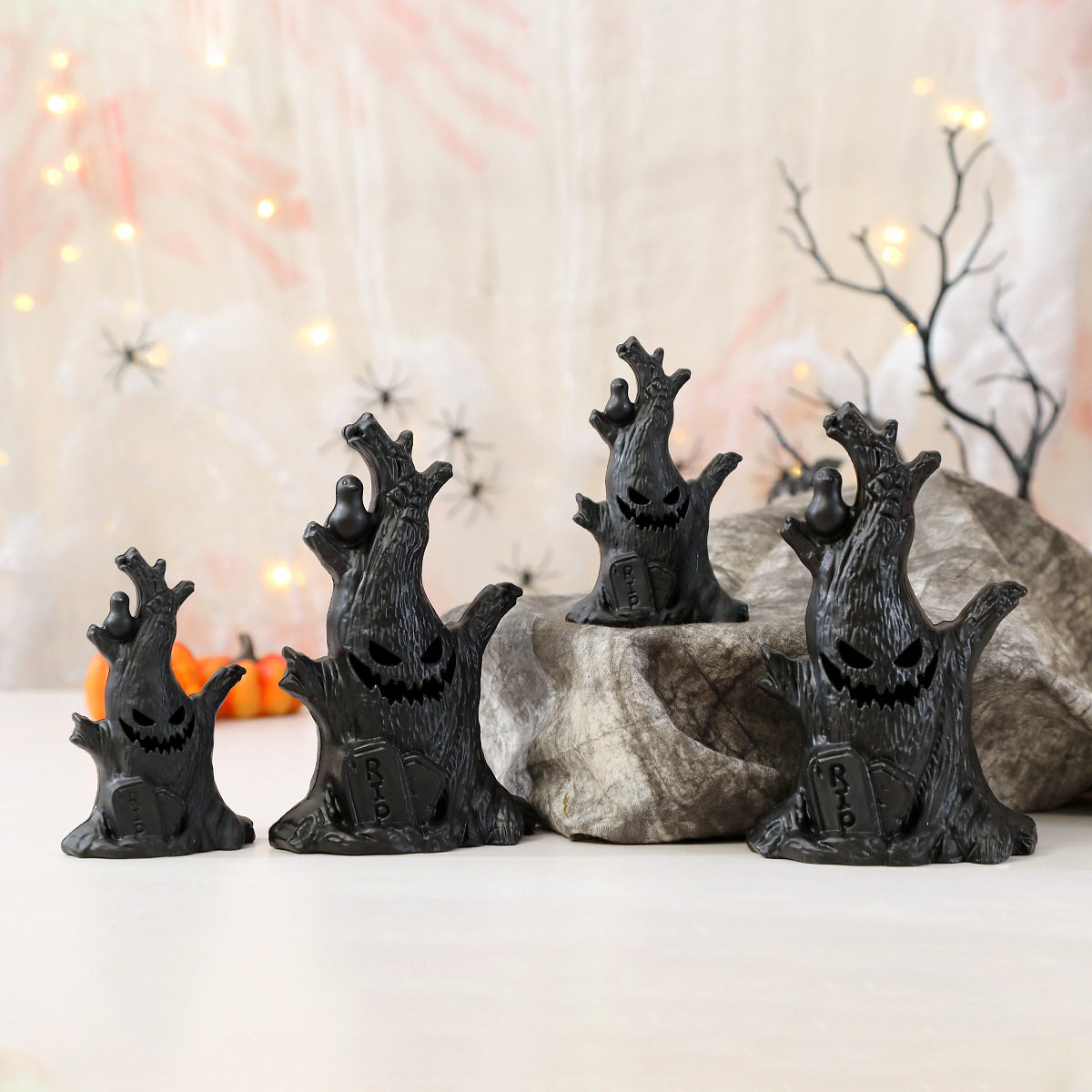 Halloween Ghost Stump Light – Spooky Decor Essential
